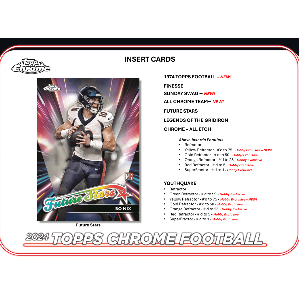 2024 Topps Chrome Football Hobby Box