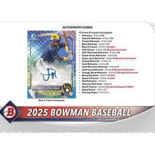 2025 Bowman Baseball Breaker's Delight Hobby Box