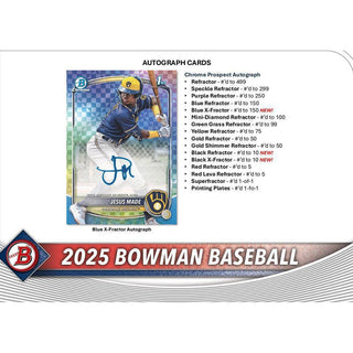 2025 Bowman Baseball Hobby Jumbo Box