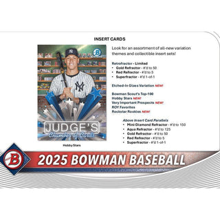 2025 Bowman Baseball Hobby Jumbo Box