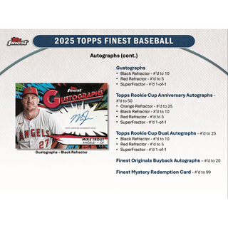 2025 Topps Finest Baseball Hobby Box
