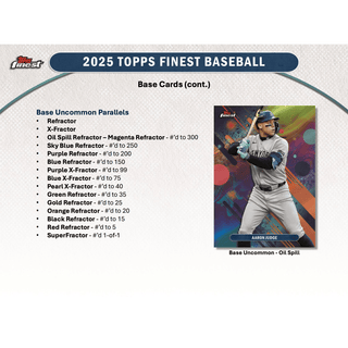 2025 Topps Finest Baseball Hobby Box
