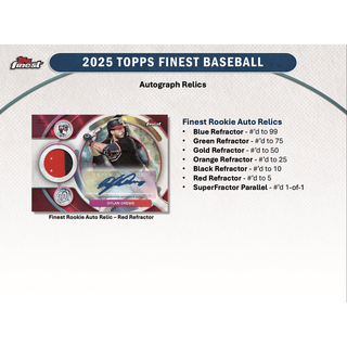 2025 Topps Finest Baseball Hobby Box