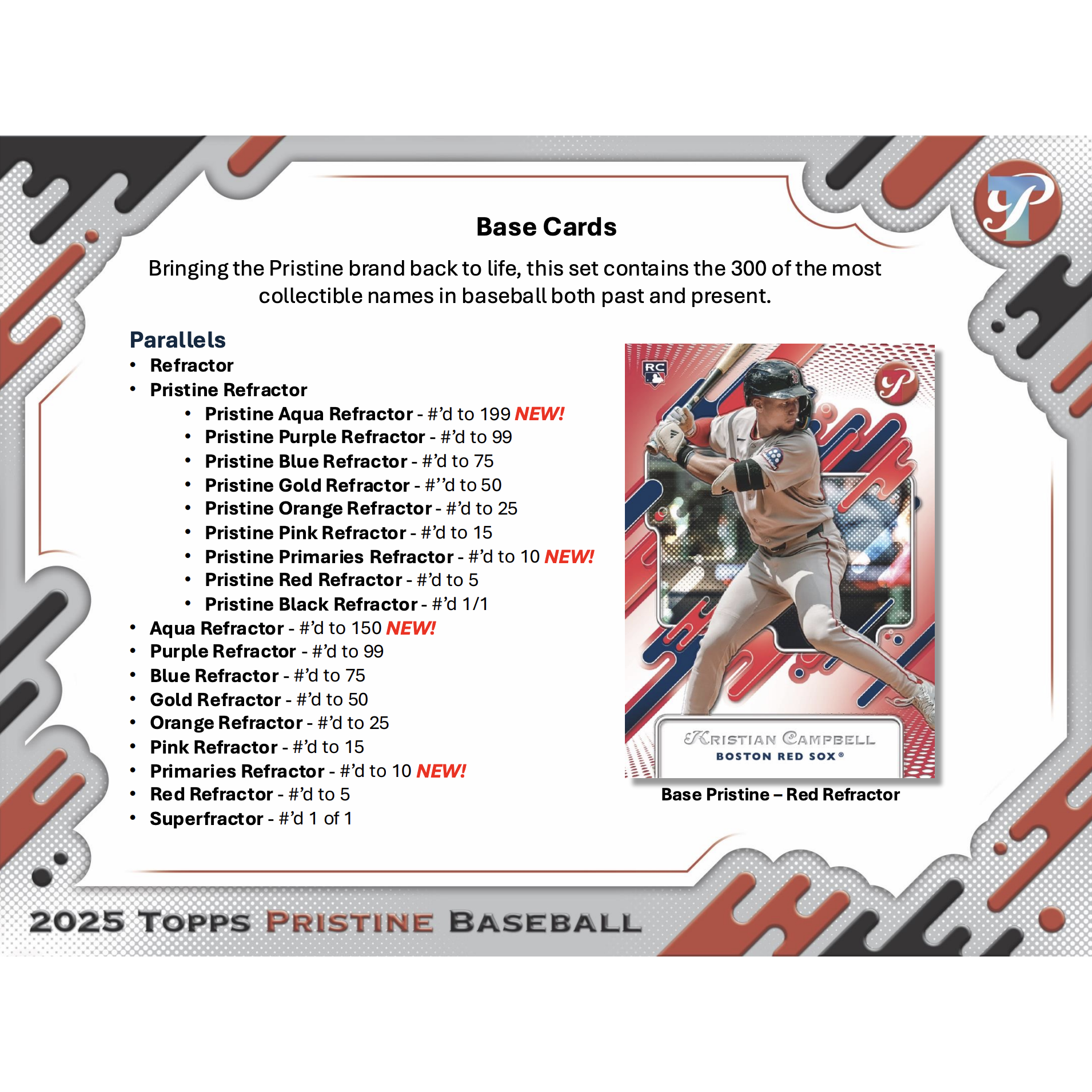 2025 Topps Pristine Baseball Hobby 6-Box Case