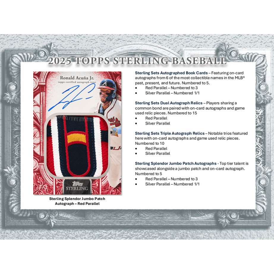 2025 Topps Sterling Baseball Hobby Box – CARDIACS Sports & Memorabilia 2025 Topps Sterling Baseball Hobby Box – CARDIACS Sports & Memorabilia