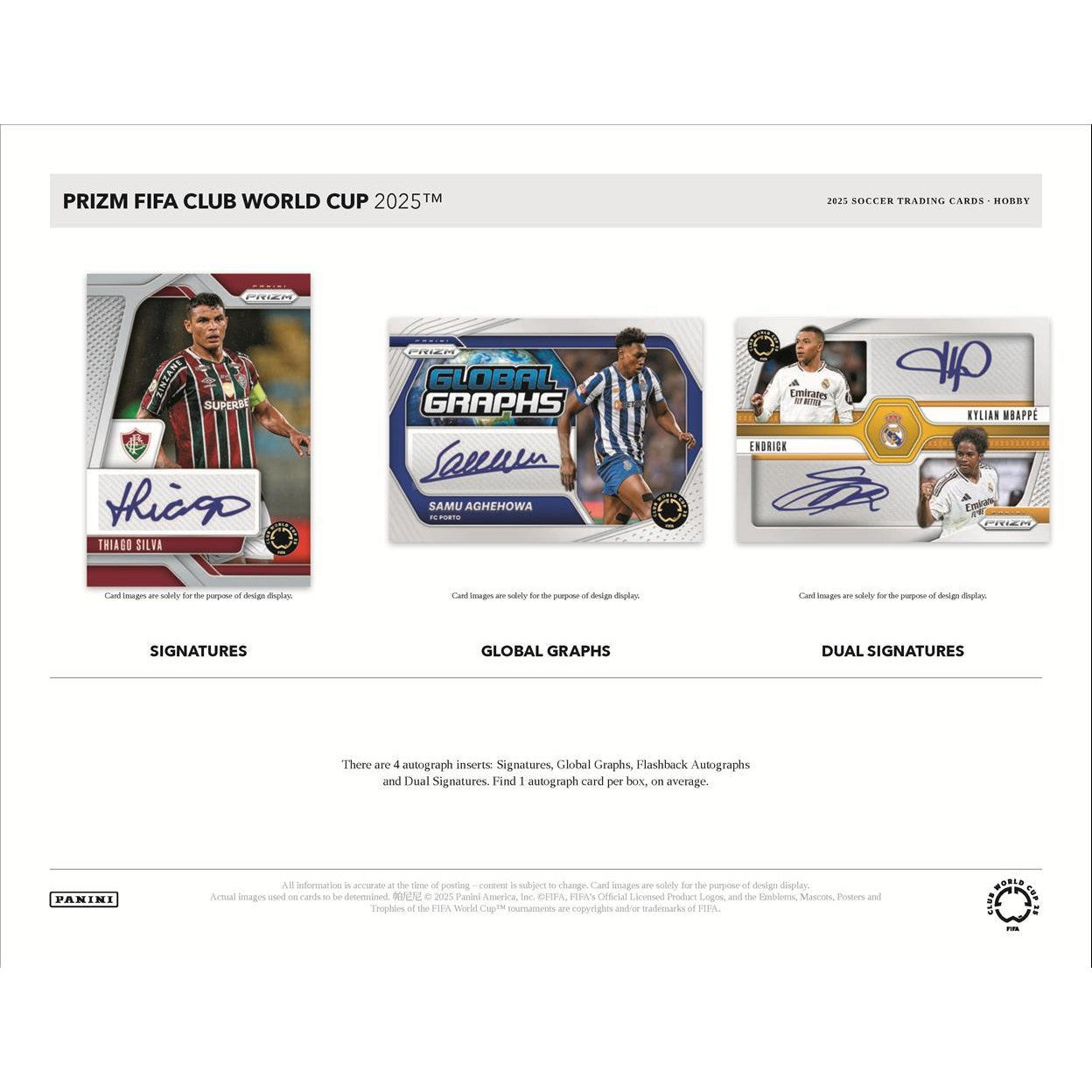 2025 Panini Prizm FIFA Club World Cup Soccer Hobby Box