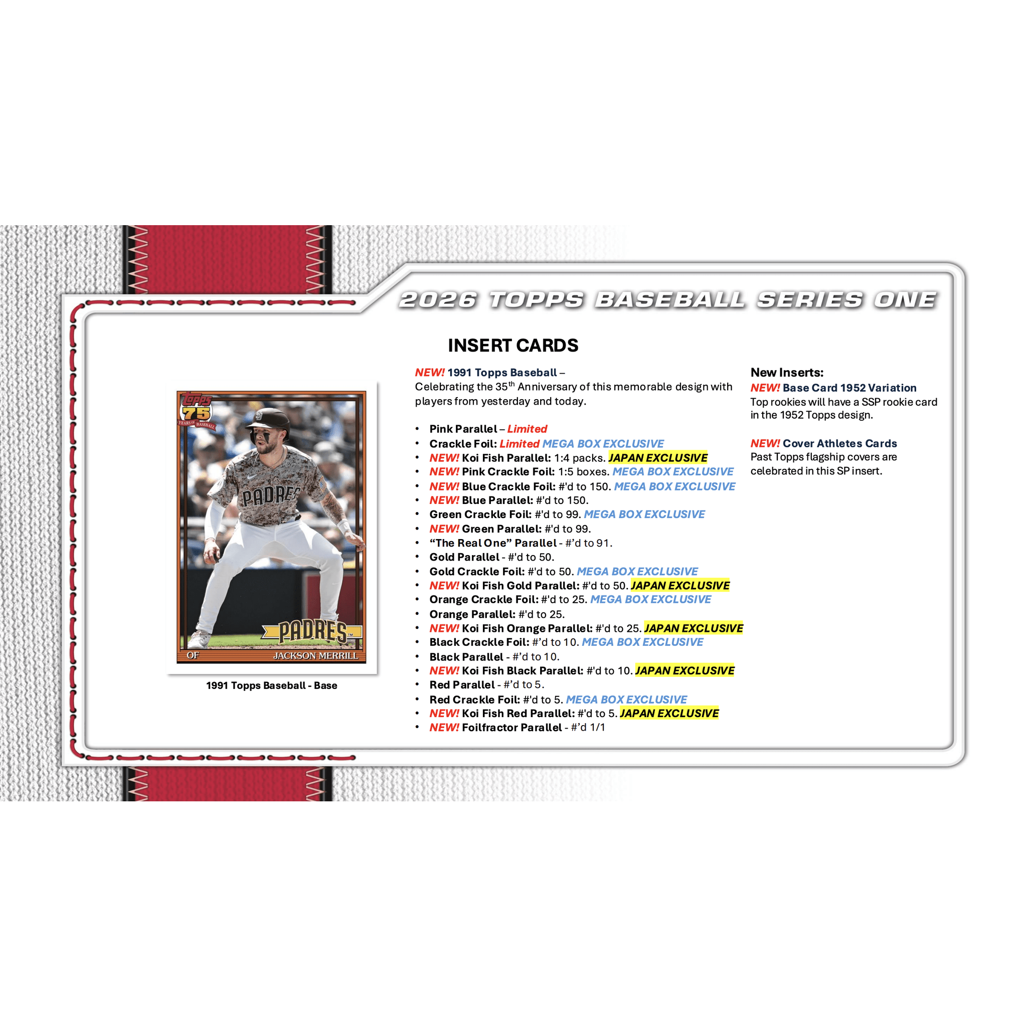 2026 Topps Baseball Series 1 Retail Tin