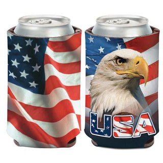American Flag/Eagle Patriotic Can Cooler 12 oz.