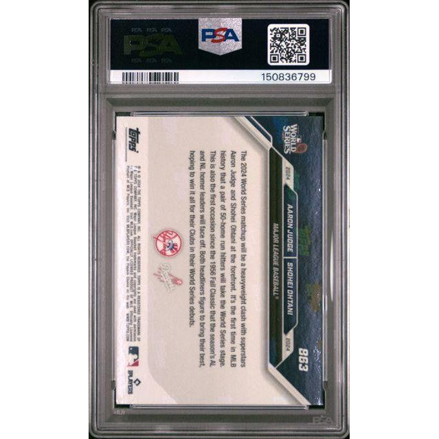 Aaron Judge / Shohei Ohtani 2024 Topps Now #863 PSA 9