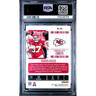 Travis Kelce 2024 Contenders Cracked Ice Ticket #48 PSA 9