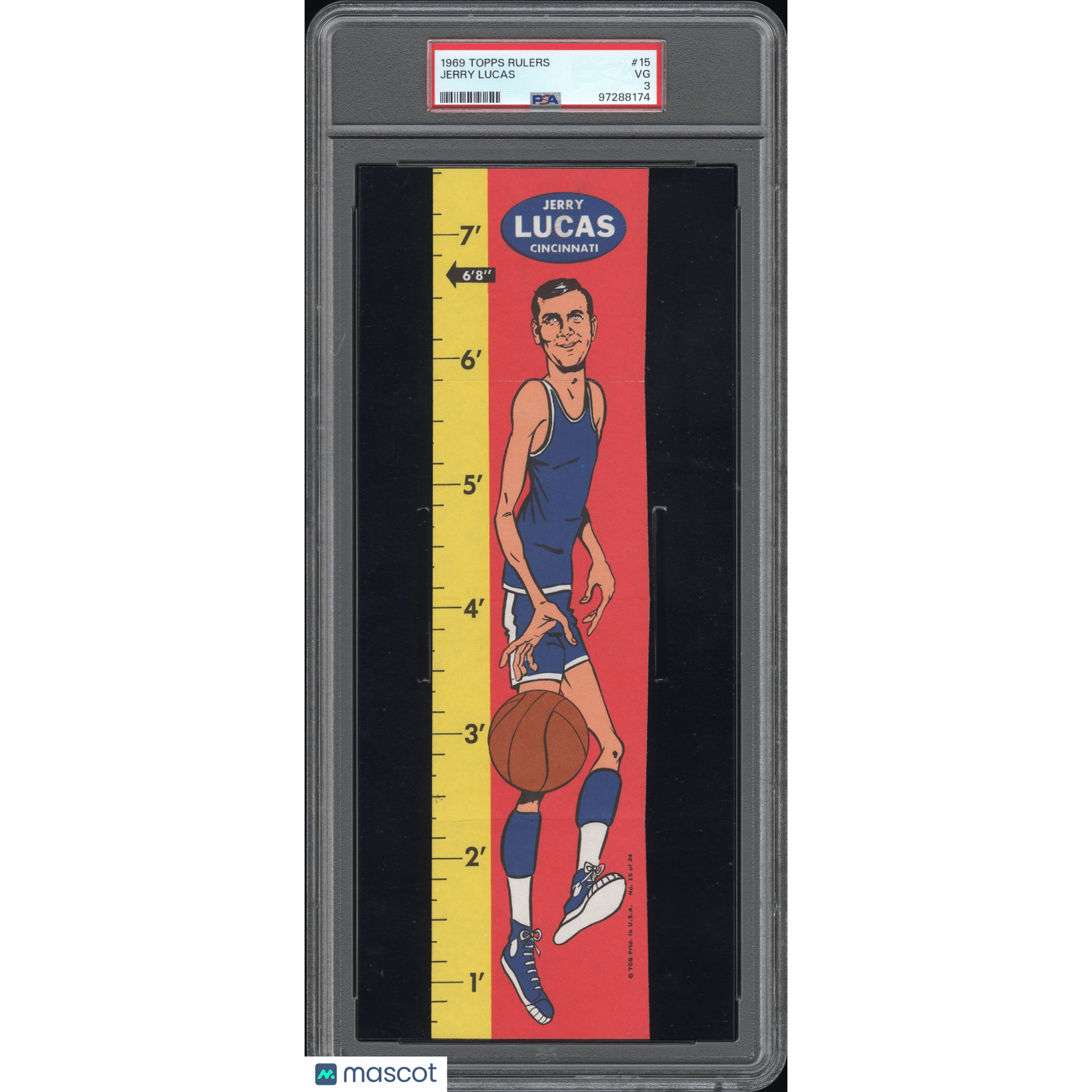 Jerry Lucas 1969 Topps Rulers #15 PSA 3