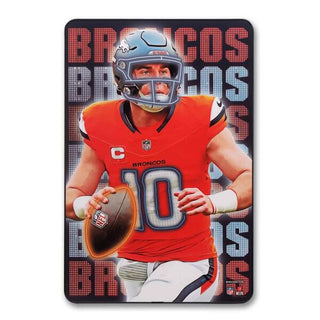 Wall Decor: Denver Broncos – Bo Nix Neon Lights High Transparency Wall Art