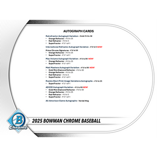 2025 Bowman Chrome Baseball Hobby Box