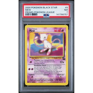 Pokemon: Black Star Mew 2000 Promo-Pokemon League #8 PSA 7