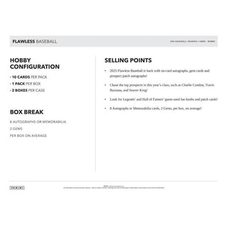 2025 Panini Flawless Baseball Hobby Box