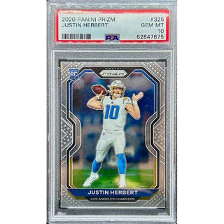 Justin Herbert 2020 Panini Prizm #325 PSA 10