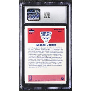 Michael Jordan #8 1986-87 Fleer Stickers CGC 7