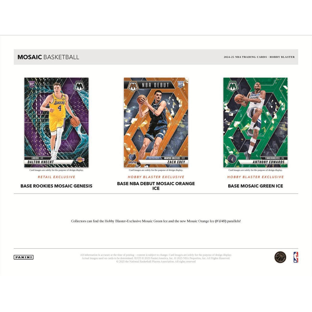 2024-25 Panini Mosaic Basketball Hobby Blaster Box Green Ice