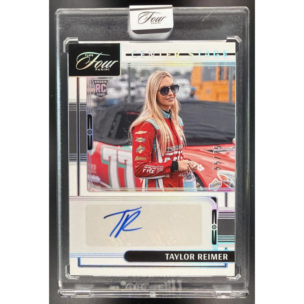 2026 Panini Turn Four Racing Center Stage Taylor Reimer #CS-TRM Autograph 55/75 Non-Graded