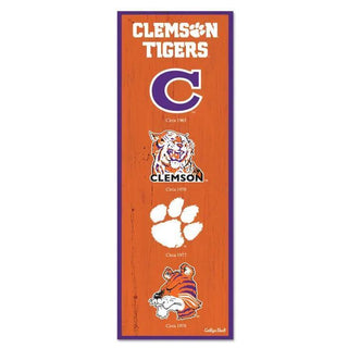 Clemson Tigers College Vault Wood Sign – 6" x 17"