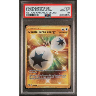 FA Double Turbo Energy – 2022 Pokémon SWSH Astral Radiance Secret #216 PSA 10