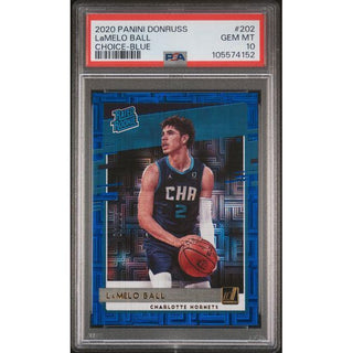 LaMelo Ball – 2020 Donruss Choice Blue #202 Rated Rookie – PSA 10 Gem Mint Serial #31/49