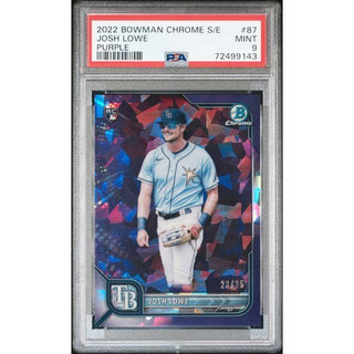 Josh Lowe 2022 Bowman Chrome S/E Purple #87 PSA 9