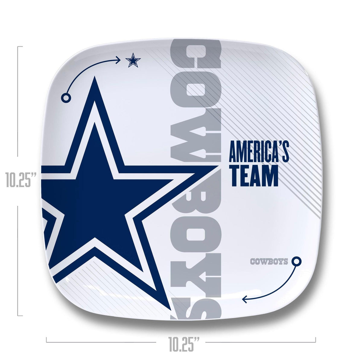 Dallas Cowboys Large Party Plate