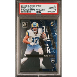Puka Nacua 2023 Donruss Optic Rookie Primary Colors #4 PSA 10