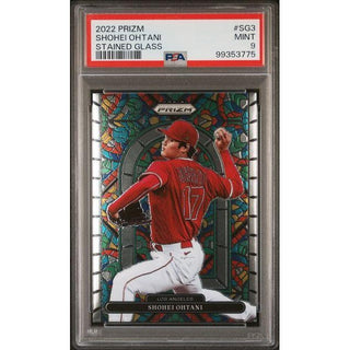 Shoehei Ohtani 2022 Panini Prizm Stained Glass #SG3 PSA 9