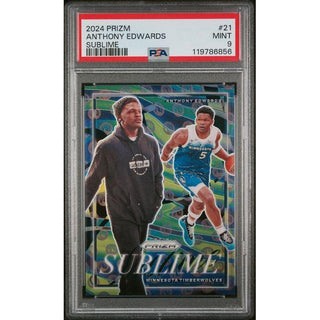Anthony Edwards 2024 Prizm Sublime #21 PSA 9