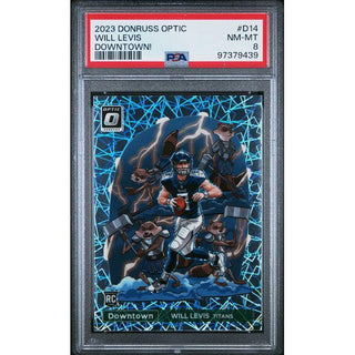 Will Levis 2023 Donruss Optic Downtown! #D14 PSA 8