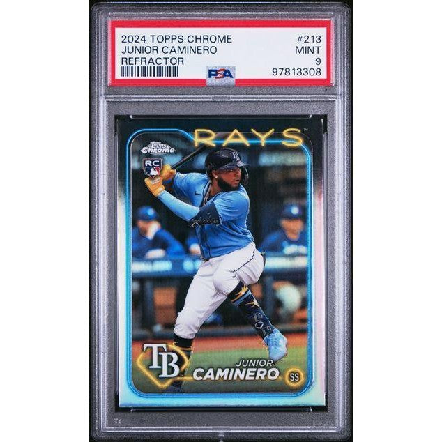 2024 Topps Chrome Junior Caminero Refractor #213 PSA 9