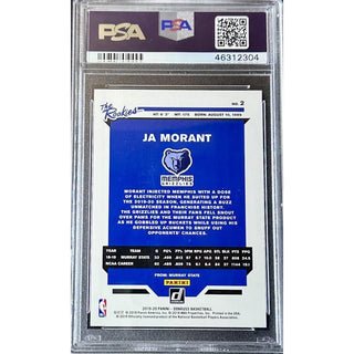 Ja Morant 2019 Panini Donruss The Rookies #2 PSA 10 – Gem Mint Rookie Insert