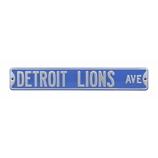 Detroit Lions Avenue Embossed Steel Street Sign