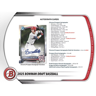 2025 Bowman Draft Baseball Hobby Jumbo Pack