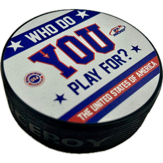 USA Hockey Miracle On Ice Hockey Who Do You Play For Puck white