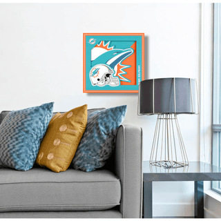 Wall Art: Miami Dolphins Logo Series 12"x12"