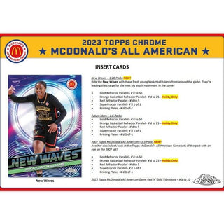 2023 McDonalds All American Chrome Basketball Hobby PACK