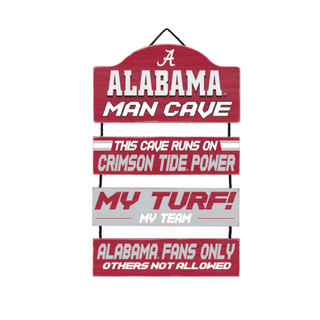 Hanging Sign: Alabama Crimson Tide Man Cave