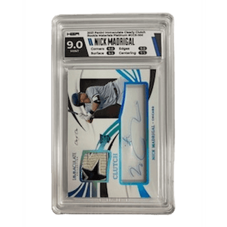 Nick Madrigal 2021 Panini Immaculate Clearly Clutch Rookie Materials Platinum #CCR-NM HGA 9.0