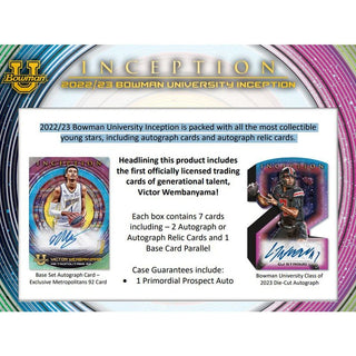 2022-23 Bowman University Inception Basketball Hobby Box
