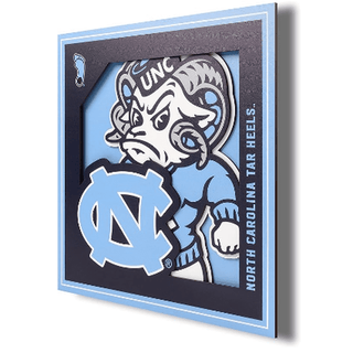 Wall Art: North Carolina Tar Heels Logo Series 12"x12"