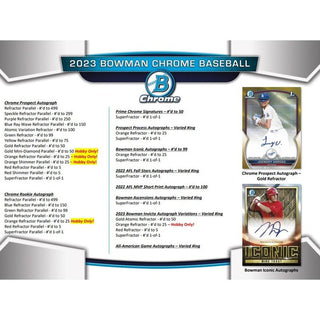 2023 Bowman Chrome Baseball Hobby Box