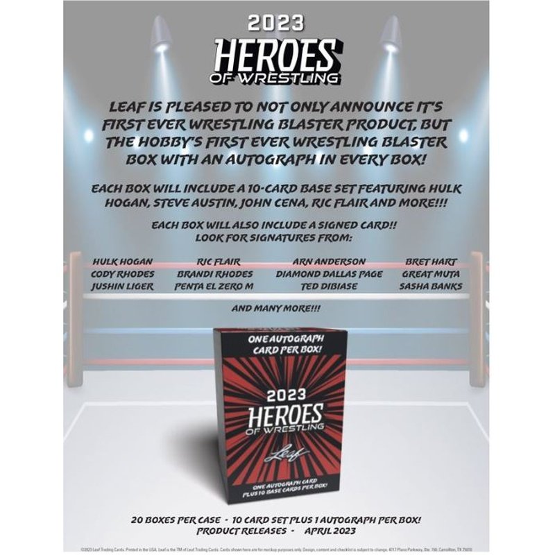 2023 Leaf Heroes of Wrestling Blaster Box