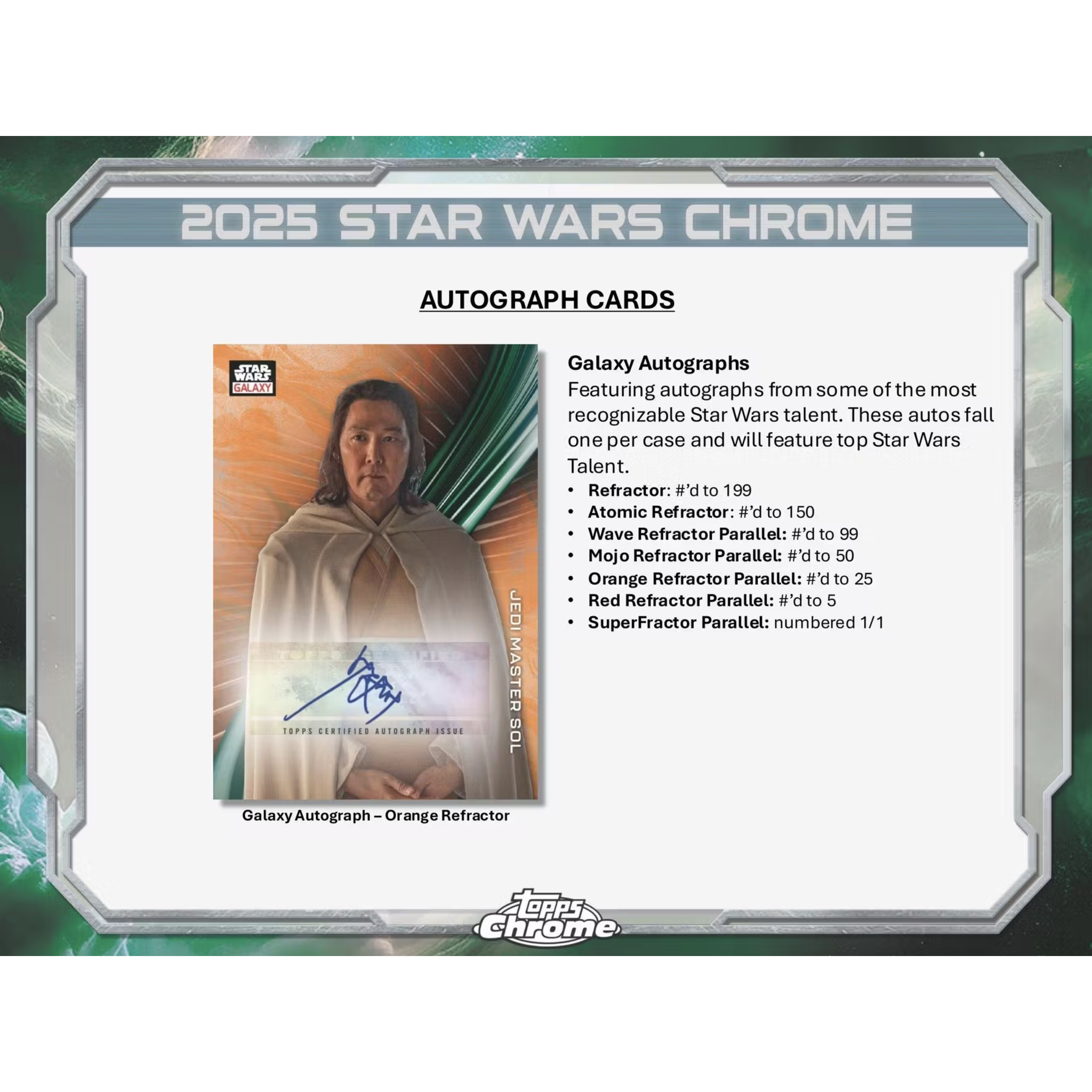 2025 Topps Star Wars Chrome Galaxy Hobby Box