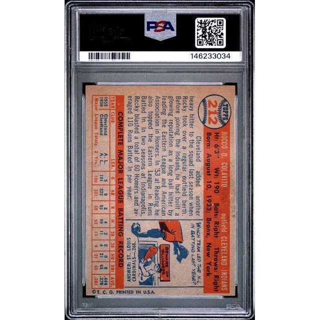 Rocco Colavito 1957 Topps #212 PSA 4