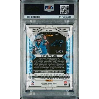 Bryce Young – 2023 Panini Obsidian Electric Etch Purple #111 PSA 9
