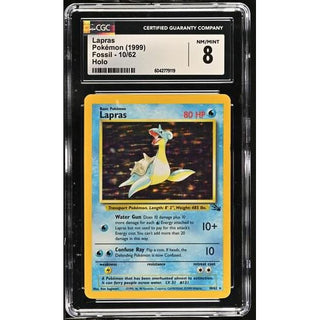 Lapras 1999 Pokémon Holo Fossil #10 CGC 8