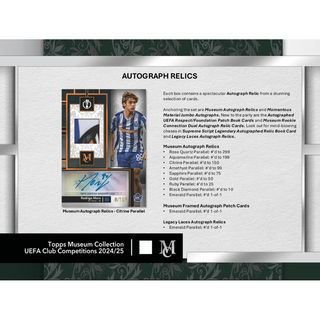 2024-25 Topps UEFA Club Competitions Museum Collection Soccer Hobby Box